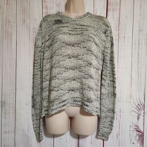 Olivaceous Open Back Long Sleeve Sweater Large